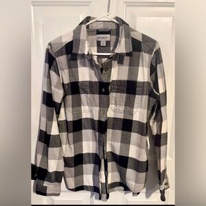 Carhartt Black and White Plaid Shirt